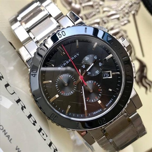 Burberry The City BU9380 Men's Silver Stainless Steel Analog Dial Quartz…